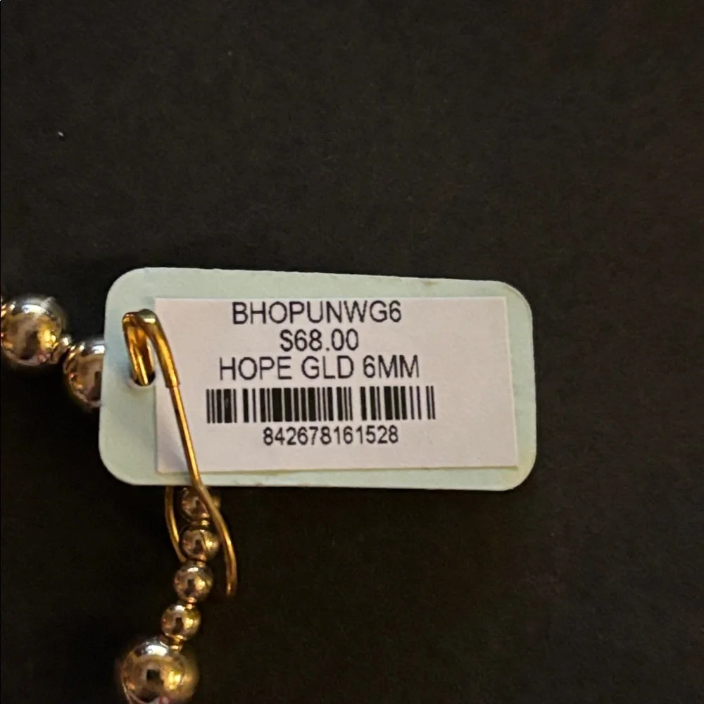 NWT ENEWTON hope unwritten 6mm bead bracelet - gold - Picture 3 of 3